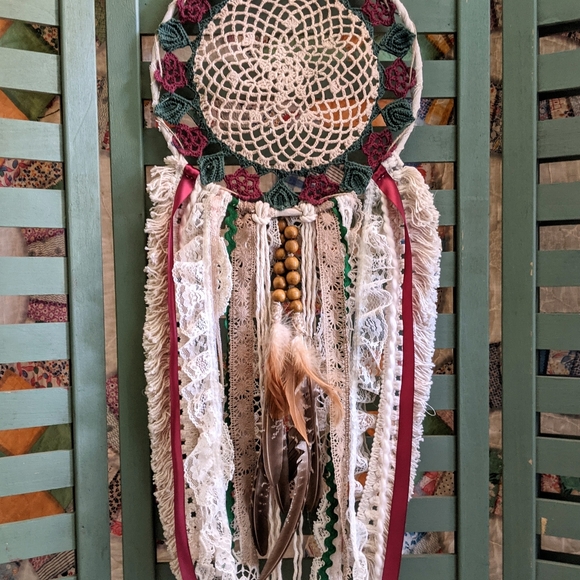 Nwt Handcrafted Shabby Chic Boho Dream Catcher - Picture 6 of 9